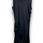 Witchery Black Bodycon Sleeveless Tank Dress Ruched Scoop Neck Racerback Medium Photo 3