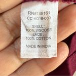 Charming Charlie Charming Charley Burgundy Lace Detail Top SZ:M Photo 3