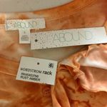 Abound  Womens Crop Top Ruffle Trim Button Front Scoop Neck Tie Dye Orange Size S Photo 2