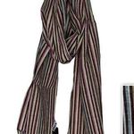 Hamamatsu City Japan Multicolor Striped Scarf NWT Pink Photo 0