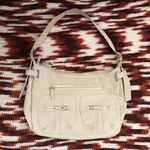 Y2K Beige White shoulder messenger crossbody schoolgirl book bag purse cargo pockets academia #preppy #lolita #coquette Measurement in pics Tan Photo 0