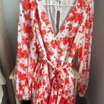 Boutique Floral Romper Red Photo 1