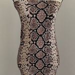 J.O.A. Snakeskin Knit Strapless Dress or Midi Skirt size Small Y2K Animal Print Photo 0