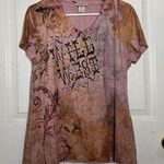 Vintage Women’s Y2K Jody California 90s Wild West Short Sleeve Graphic T size XL Pink Photo 0