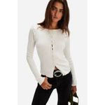Free People  Tilly Long Sleeve Top in Ivory X-Small New Womens Photo 13