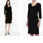 Ming Wang Black 3/4 Sleeve v neck Dress Size LARGE Photo 3