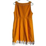 Lilly Pulitzer  Jacqueline Shift Dress in Tangerine Orange / White Size 8 Photo 6