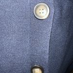 T Tahari  Midnight Blue Button-Up Blazer Photo 7