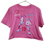 Zumiez Proper Gnar Pink Graphic Tee Cropped Skater Anime Girls Size Medium Photo 0