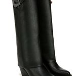 Zodiac Rowena Black Western Knee High Boot Size 9 Foldover Cuff Pointed Toe NWT Photo 0