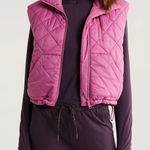 Zella New!  Reversible Quilted Nylon Puffer Vest Pink Sz‎ Medium $109 Photo 0