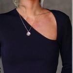 Endless Rose Jeanne Knit Asymmetrical Neck Gameday Black Mini Dress Sz M Photo 1