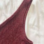 Forever 21 Maroon Red Shimmer One Shoulder Crop Top Size Medium Photo 1