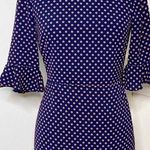 The Limited  Polka Dot Flutter Sleeve Sheath Dress Navy Blue XS 2 Photo 0