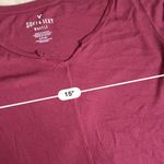 American Eagle  Soft & Sexy Waffle Knit Maroon Top Photo 2