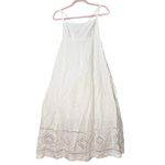 Madewell  Embroidered Eyelet Tie Back Cami Midi Dress Size 10 White Photo 4