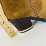 Vince Camuto  Babellie Western Leather Suede Boot Side Zipper Golden Details 7M Photo 6