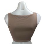 Aritzia  Babaton Women's Brown Tan Sleeveless Scoop Neck Crop Tank Top Size S Photo 1