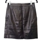 Jason Wu GREY  Genuine Leather Mini Skirt NWT Sz‎ 4 Photo 0