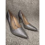 Jessica Simpson Silver Glitter Pumps Women's 8M Pointy Toe High Heel Dress Shoes Photo 2