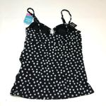 Swim Solutions Keyhole Hardware Tankini Swim Top Size 14 Photo 4
