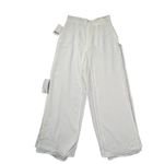 Metaphor NWT ‎ Ivory Layered Flowy Beach Cruise Dress Pants Med Wide Leg Comfort Photo 3