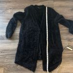 Black Rivet  Women's Fuzzy Black Cardigan Photo 9
