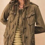 Free People  Not your Brothers Surplus Army military Jacket green full zip M Photo 0