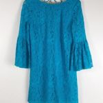 Laundry by Shelli Segal NWT Blue Lace Bell Sleeve Dress Photo 1