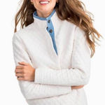 Southern Tide  Womens White Alyssum Quilted‎ Pullover Size Med Photo 0