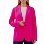 Vince Camuto  Women’s XXL Fuchsia Pink Stretch Blazer One Button Notch Lapel Photo 10