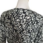 Womens Floral Print Midi Dress Pernilla Wahlgren Size M Black Modest‎ Faux Wrap Size M Photo 7