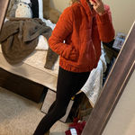 PaperMoon Rust Orange Corduroy Puffer Jacket  Photo 0