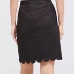 Draper James Women's Black Jacquard Scallop Skirt Size Large U672 Photo 2