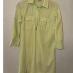 Finley green and white seersucker dress women's small Photo 0