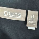 Chico's Twill Cuff Sleeve Casual Blazer Jacket Black Small 4 Photo 8