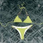 SheIn Green bikini with gold hoop details Photo 0