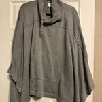 MELLODAY Cozy‎ Gray Cowl Neck Poncho Photo 0