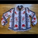 Jealous Tomato semi sheer floral long sleeve blouse size M Photo 10