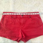 Madewell Red Denim Jean Cutoff Low Rise Shorts Distressed Daisy Dukes Size 29 Photo 7