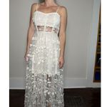ALTAR’D STATE BRIDAL Evangeline White Floral Appliqué Corset Maxi Dress Sz L NWT Size L Photo 3