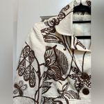 Cache Vintage  Y2K Silk Floral  Chic Brown & Cream Blazer Jacket Size 2 XS Photo 1