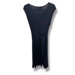 Maternal America Navy Blue Faux Wrap Midi Dress Photo 4