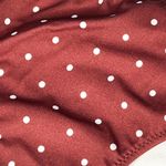 Victoria's Secret PINK Swim Bottoms Mini Bikini Maroon Polka Dot New M Photo 3