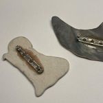 Lot Of 2 Hand Made Ceramic Brooch Pins Hand Painted Photo 9