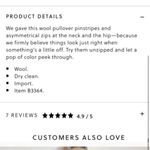 J.Crew  wool pinstripe zip sweater Photo 7