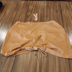 SKIMS  SIGNATURE SWIM RUCHED MINI SKIRT cover up ALMOND brown 4x NWT Photo 2