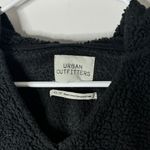 Urban Outfitters  Fleece Hoodie Size XS Oversized Cropped Sherpa Teddy Black Fall Photo 2