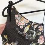 Maeve Anthropologie Ashbury Black Dark Romantic One Shoulder Floral Mini Dress 2 Photo 3