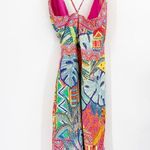 Farm Rio  Summer Tapestry Print Sleeveless Wrap Front Midi Dress Size M NWT Photo 4